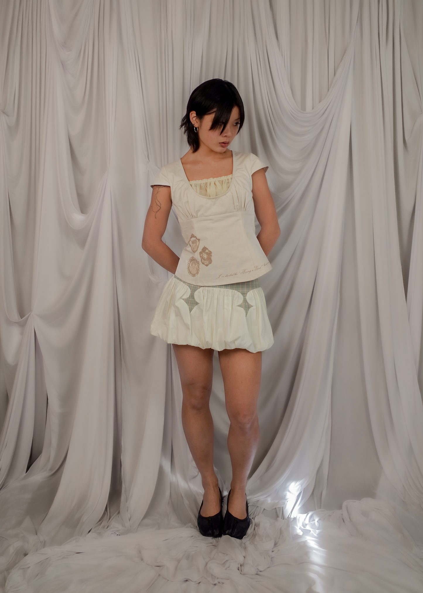 Motif Bubble Skirt