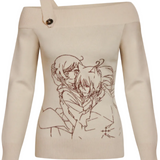 Tomoe and Nanami Off-Shoulder Sweater